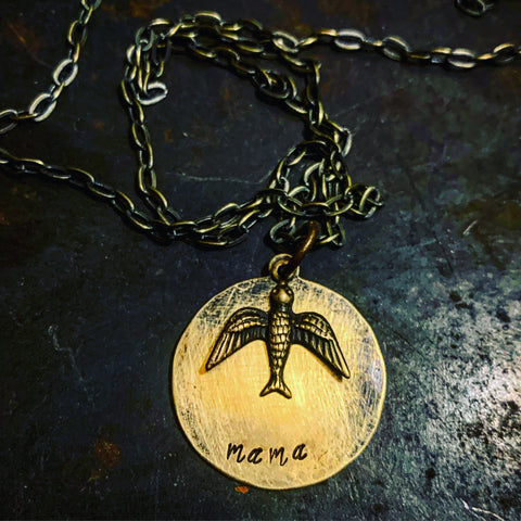 mama bird necklace