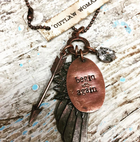 begin again story necklace